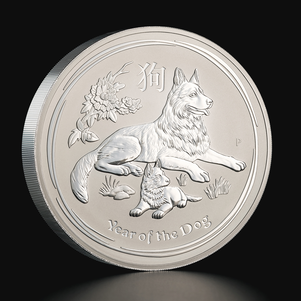 1 kg Australian Lunar Year of the Dog 2018 silver coin - Tavex Sweden