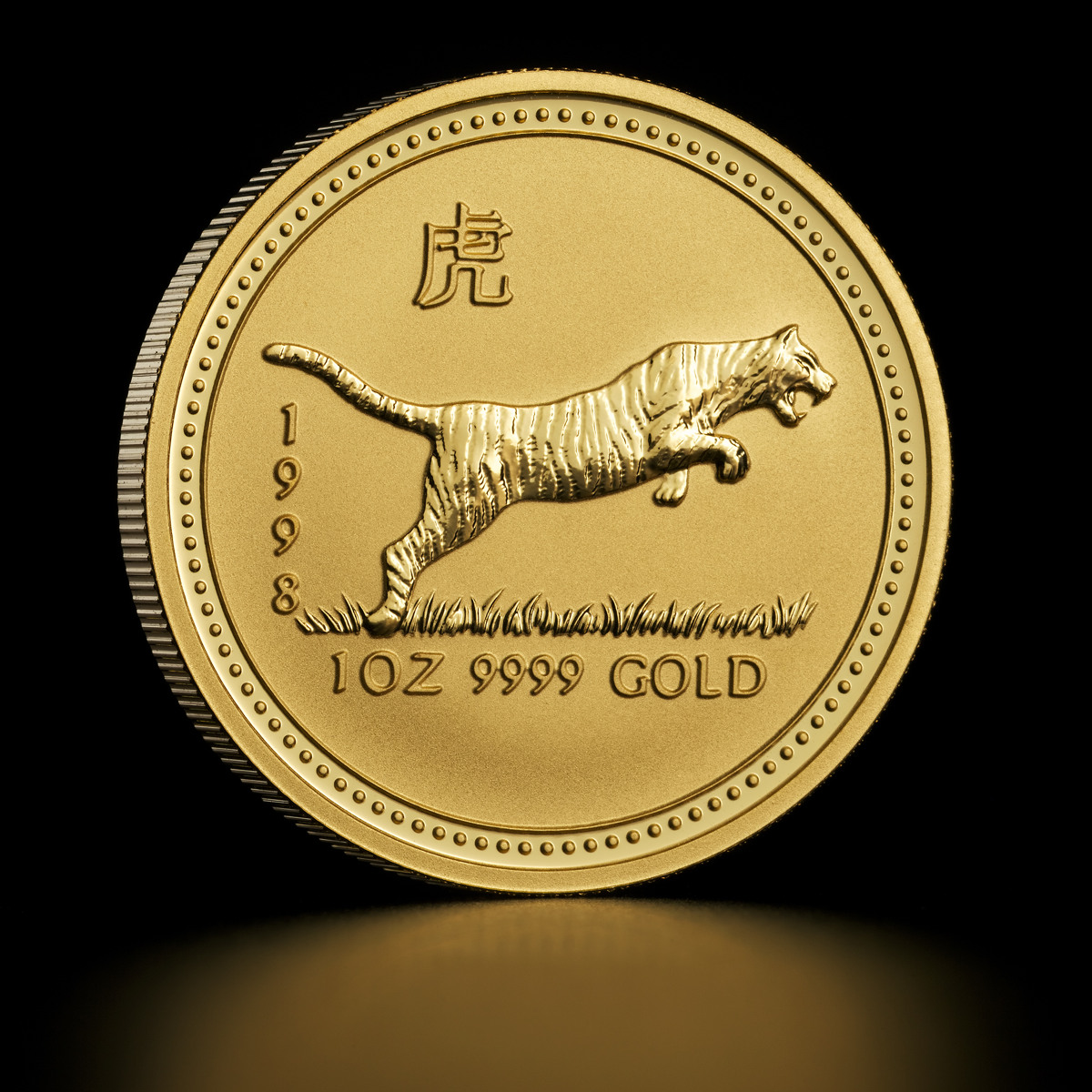 1 oz Australian Lunar Year of the Tiger 1998 Gold coin - Tavex Sweden