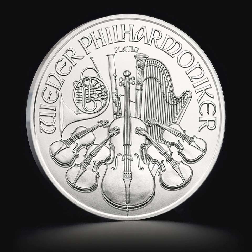 1 oz Austrian Philharmonics Platinum Coin - Tavex Sweden