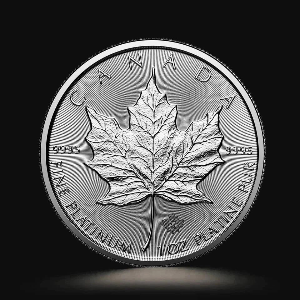 1 oz Canadian Maple Leaf Platinum Coin - Tavex Sweden