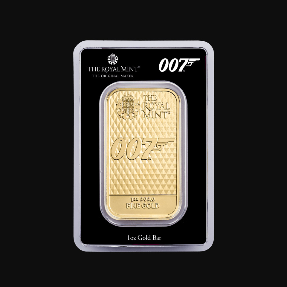 oz Royal Mint James Bond Gold Bar Tavex Sweden