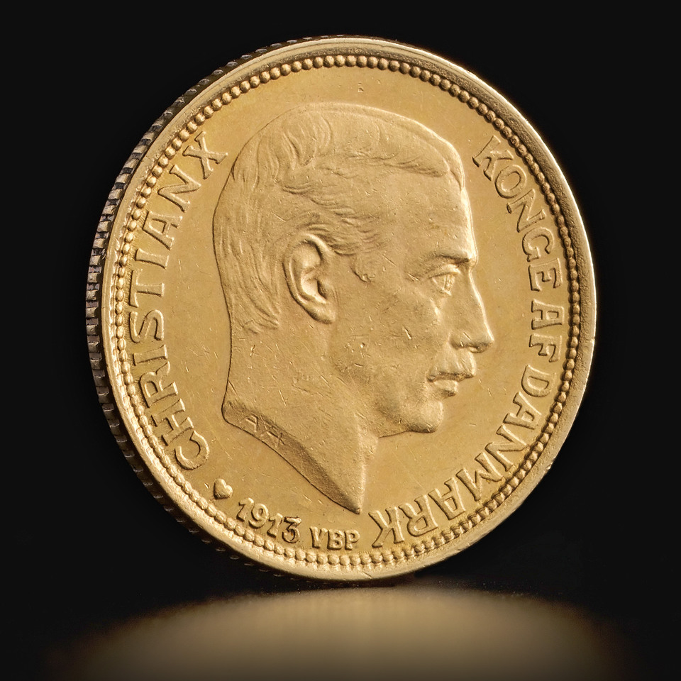 Danish 10 kroner Christian X Gold Coin - Tavex Sweden