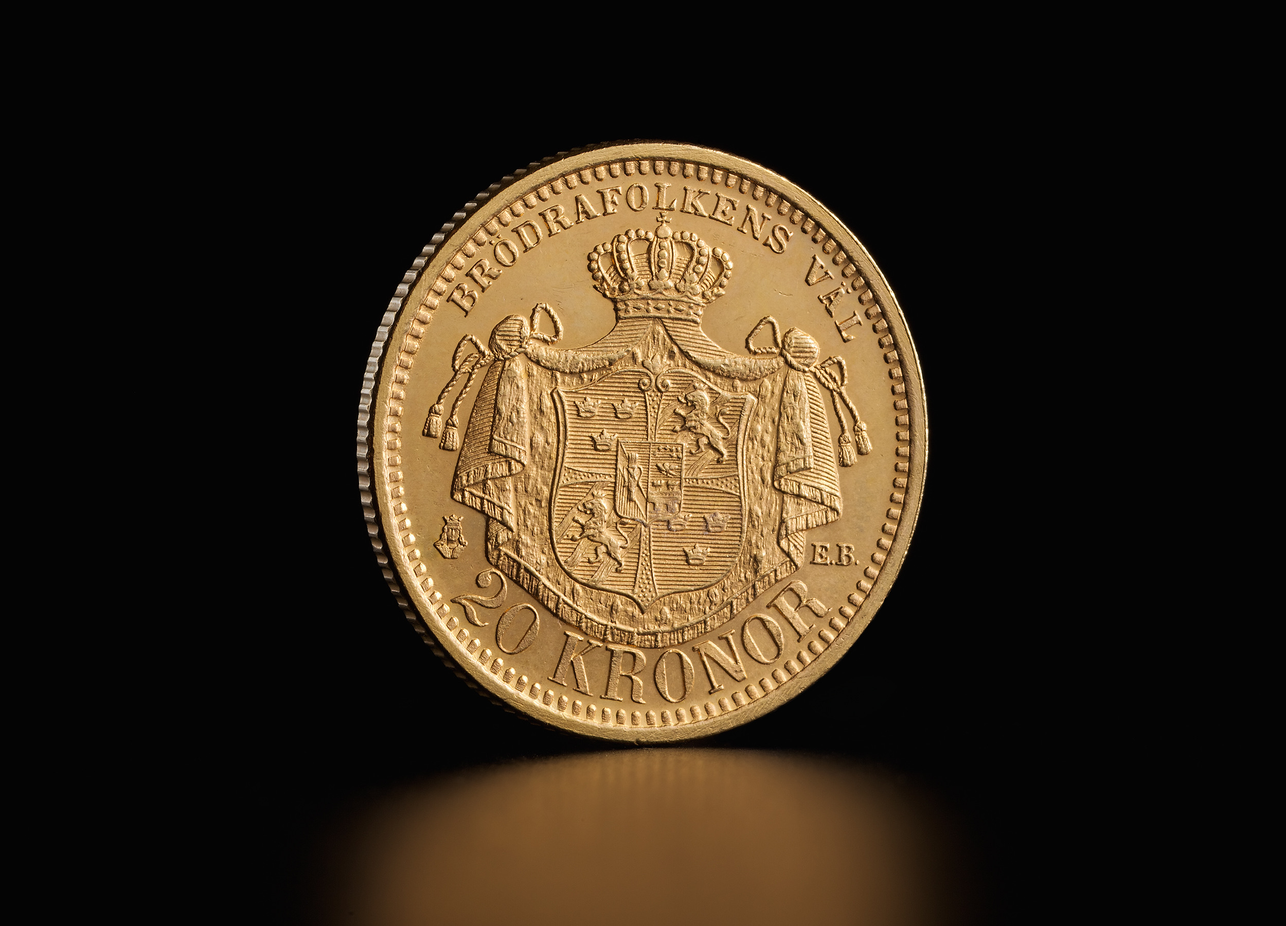 Swedish 20 kronor Oscar II gold coin - Tavex Sweden